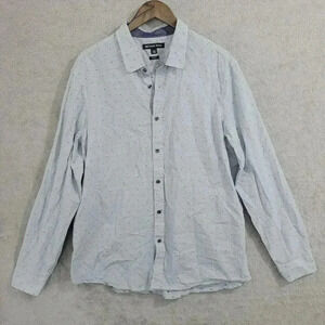 Michael Kors Mens Classic Fit Embroidered Button down Shirt XXL 23CT